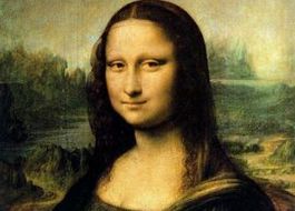 Detail van de Mona Lisa