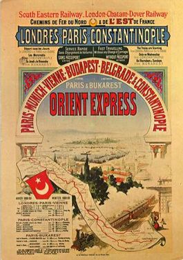 Oude reclameposter voor de Oriënt-Express