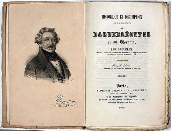 Afbeelding van Daguerre in een boek over de daguerreotypie