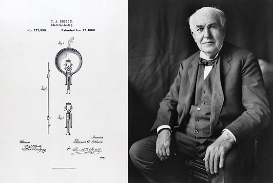 Thomas Edison patent de gloeilamp - Geschiedenis