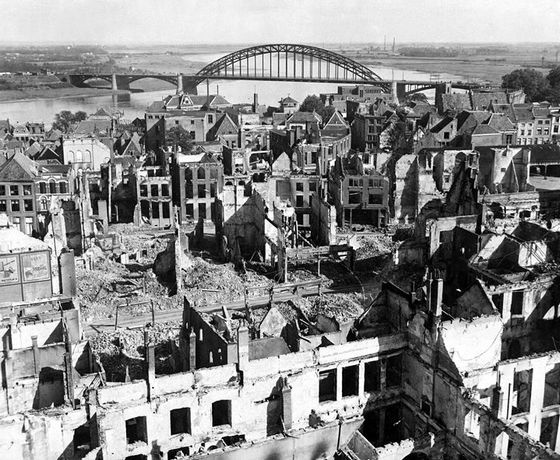 Nijmegen werd tijdens de Tweede Wereldoorlog door geallieerden gebombardeerd